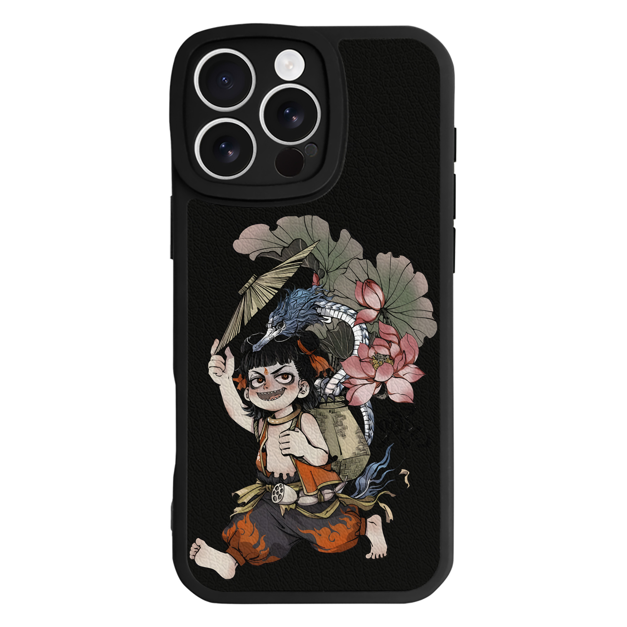 （画像用） Ne Zha 2 ナタ 魔童の大暴れ 【iPhone 16シリーズ対応】シリコンスマホケース（レザー調） 材質：シリコン